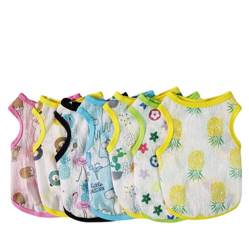 Pet cool clothes for summer outings, dog clothes, hot-selling colorful dog vests, cat and dog clothes, spring and summer pets
