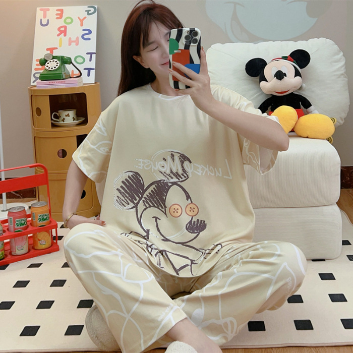 Pijamas nuevos pajamas de verano para mujeres pijamas cortos y largos Mickey ropa para el hogar comercio exterior transfronterizo sudeste asiático