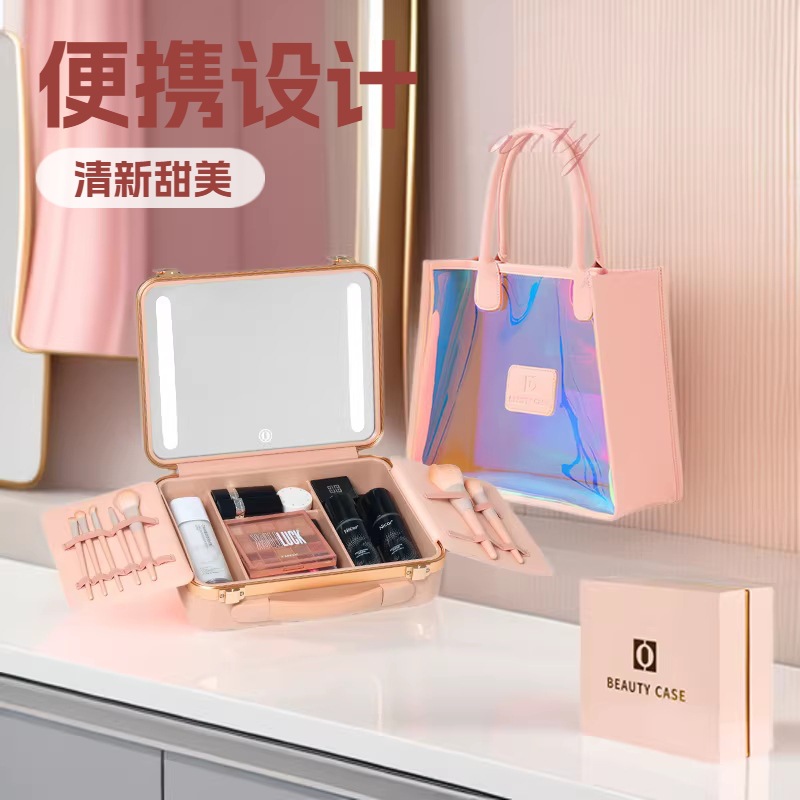 OBOX caja de maquillaje portátil de alto valor caja de regalo combinación de maleta de uñas de tatuaje caja de almacenamiento de talón multifuncional