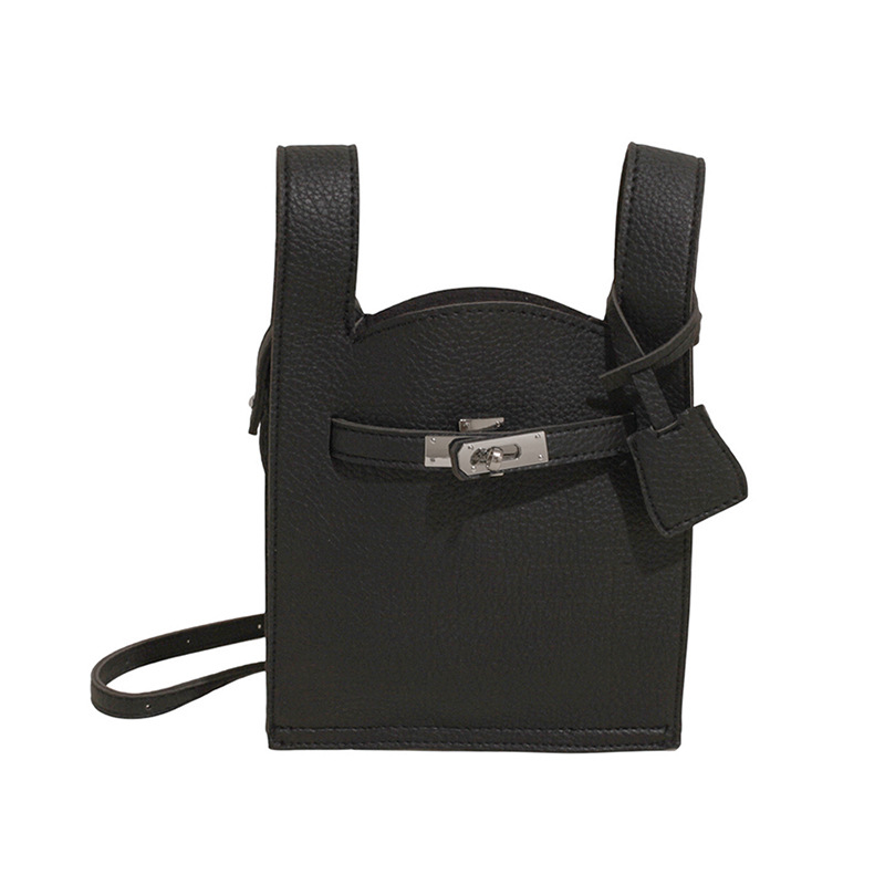 Bolsos populares de este año 2025 primavera y verano nuevo bolso femenino bolso de hombro de diseño de nicho bolso de mensajero con patrón de lichi fresco