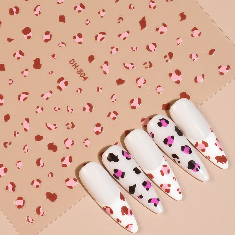Redanco New 3D Flat Explosions Cartoon Leopard Series Nail Art Stereo Nail Decal DH-777