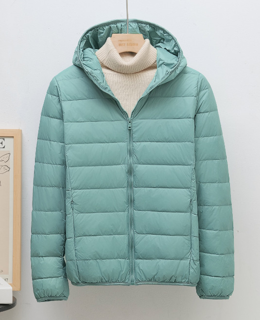 Pink and blue women's hooded