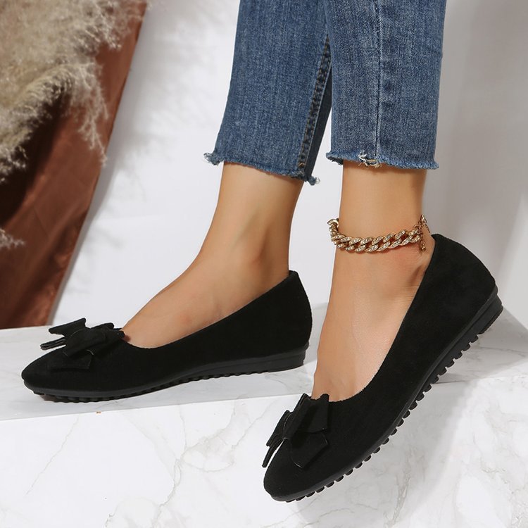 Women's Casual Solid Color Bowknot Round Toe Flats display picture 2