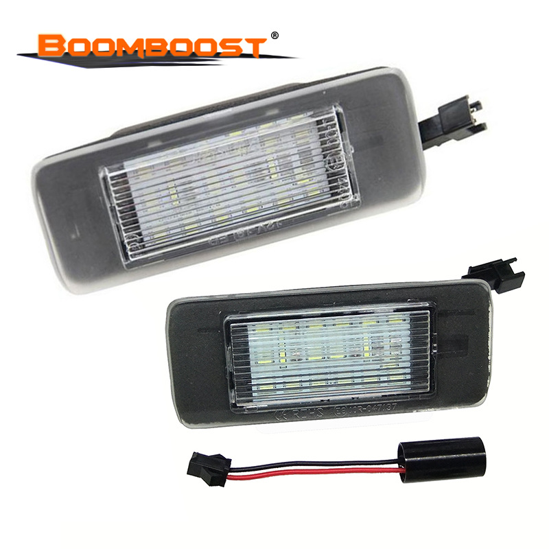 Suitable for Opel Astra J 09-15 cabus license plate light 18LED white light black cotton 2 pieces cross-border bestseller