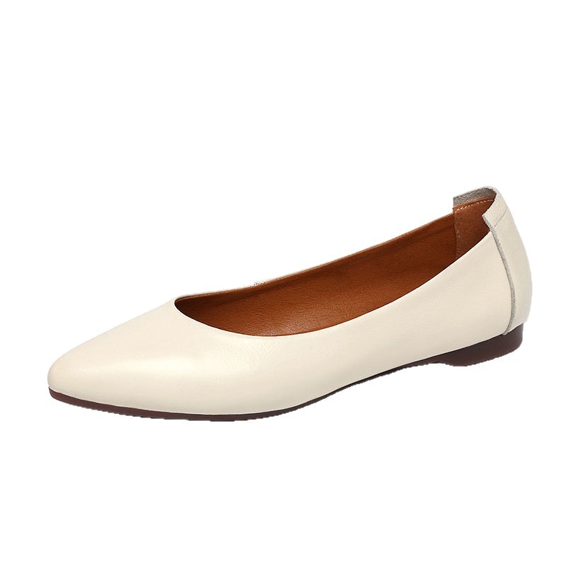Zapatos de mujer negro blanco amarillo nuevos zapatos de cuero cómodos zapatos casuales de mujer zapatos de tacones planos de mamá otros