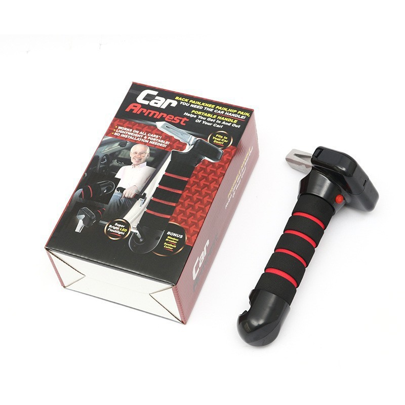 New car door armrest multifunctional car safety hammer car door armrest escape hammer three-in-one factory wholesale