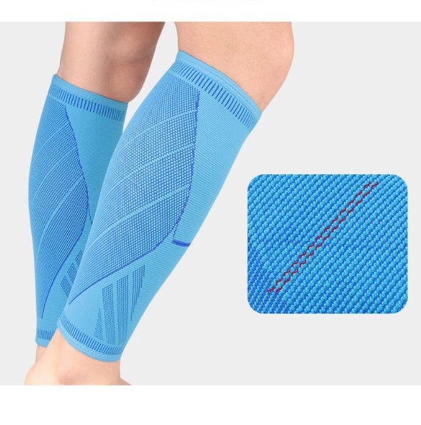 Amazon cross-border sports calf protection knitted compression calf sleeves for men and women for outdoor basketball, football, mountaineering, and running