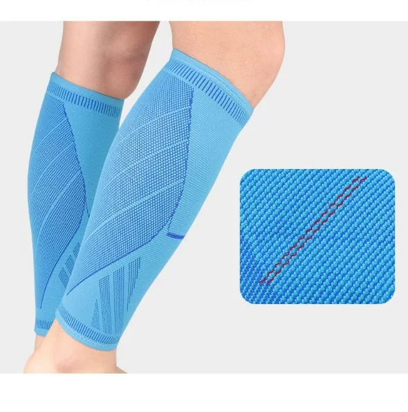 Amazon cross-border sports calf protection knitted compression calf sleeves for men and women for outdoor basketball, football, mountaineering, and running
