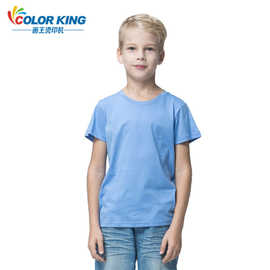 2021夏季新款 休闲运动儿童圆领短袖印花时尚广告空白T恤工厂批发