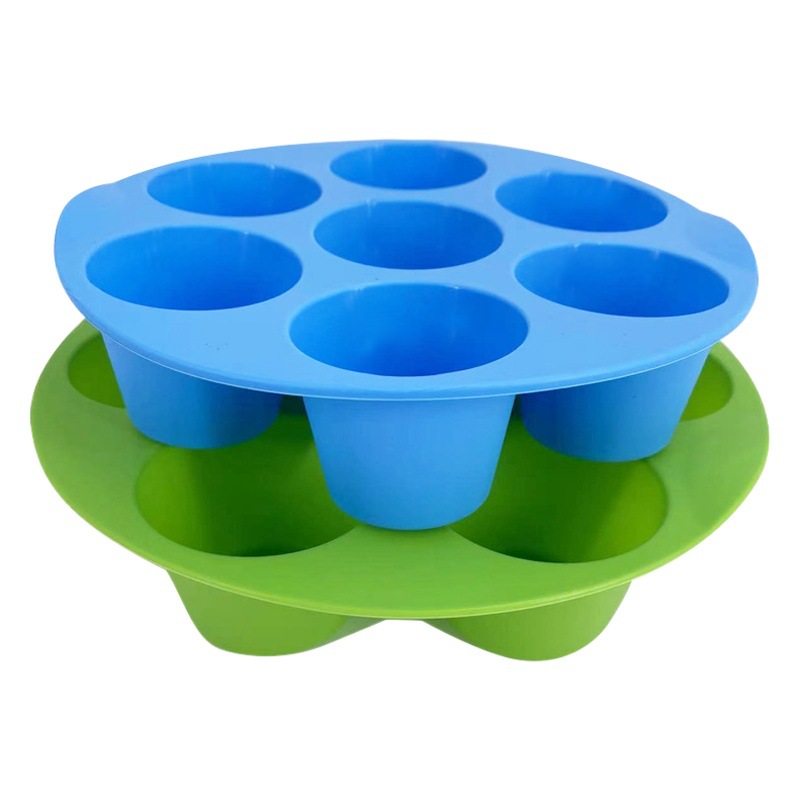 Accesorios para freidora de aire, molde de silicona para hornear pasteles de 7 agujeros, herramienta popular de Amazon, molde para hornear pasteles y postres