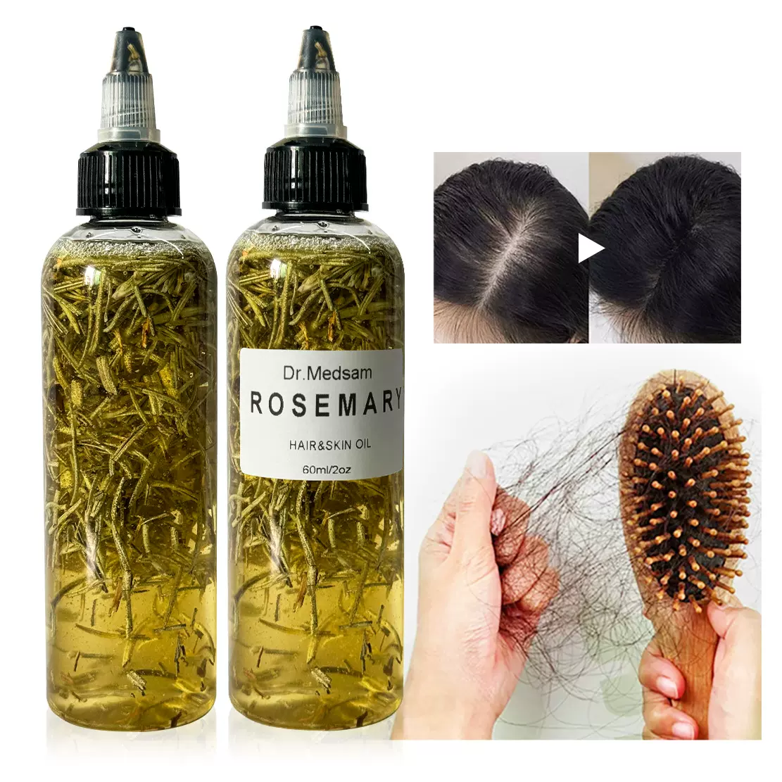 草本迷迭香头皮护理精油促进头发生长护发油跨境爆款Rosemary Oil