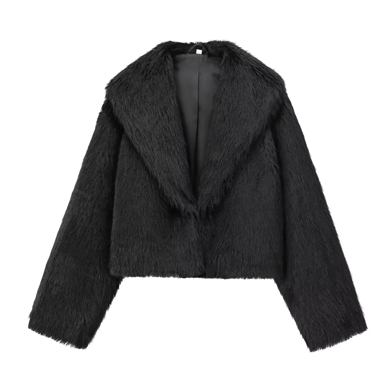 Women's Solid Color Faux Fur Lapel Coat Women's Coat Amazon Europe and America Cross-border Wholesale 2024 Autumn and Winter New