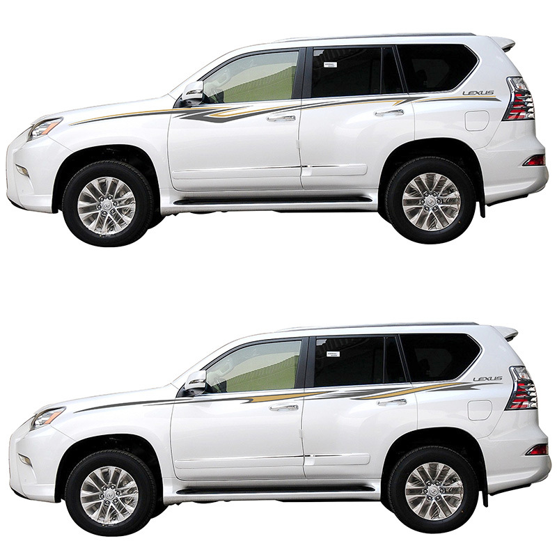 LEXUS GX460 컬러 스트립 자동차 스티커 꽃 허리 라인 스티커 LEXUS GX400 변경 장식 색상 스티커를 위해 적당한