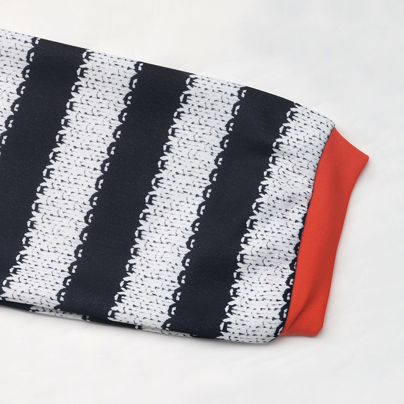 Women Clothing Contrast Color Striped Sweatshirt Autumn Pullover Casual Hooded Top Women