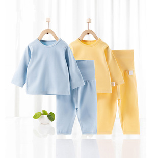 Children's spring and autumn underwear suit warm comfortable velvet baby autumn clothes long pants suit baby clothes bottoming homewear