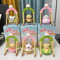 子犬スイングライン子犬ブラインドボックスかわいい漫画人形デスクトップ装飾品ガールハートギフト卸売
