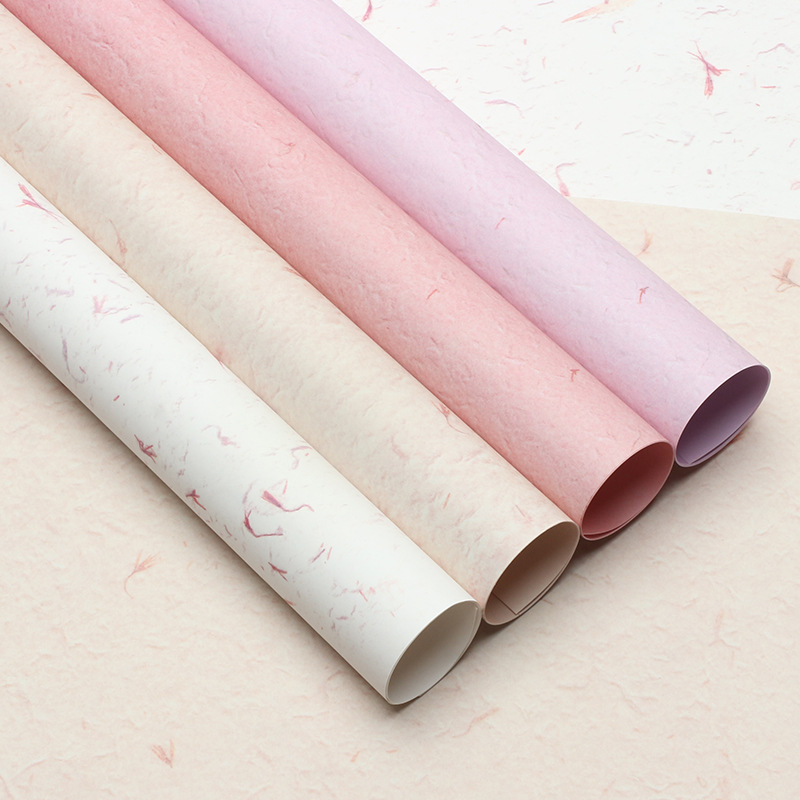 Huaxi pétalo retro papel Dongba papel de regalo de flores desmenuzadas papel de regalo de bricolaje floristería papel de regalo de ramo