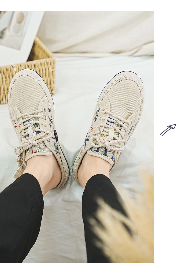 Scarpe da pescatore casual da uomo, alla moda, estive, in paglia intrecciata, con un piede solo, pigre, nuovo articolo 2024_voghion.com