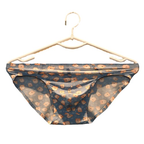 Men's underwear college student ice silk briefs underwear ice silk seamless underwear men's triangle art men's shorts