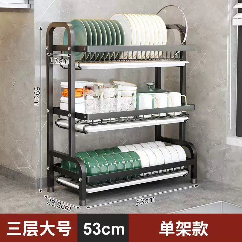 Estante de cocina estante de platos estante de almacenamiento de platos estante de drenaje estante de drenaje multifuncional palillos caja de almacenamiento armario para el hogar