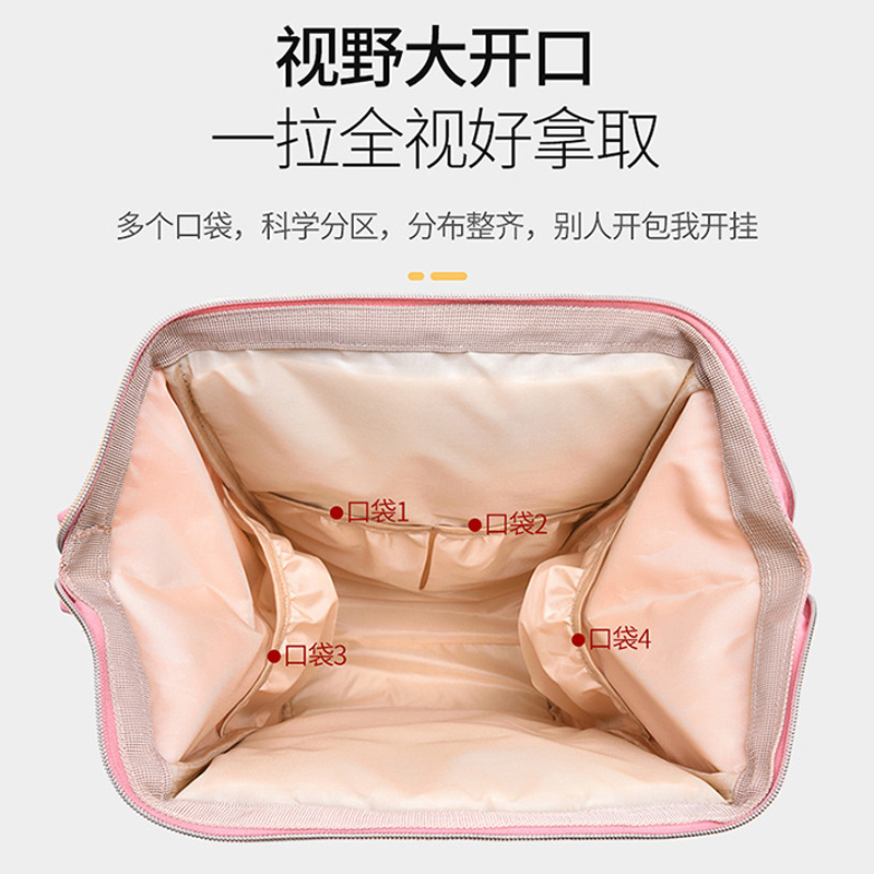 Mommy Bag New Model Large Capacity Simple Portable Dual Shoulder Maternity Bag Multi-purpose Baby Diaper Mom Outing Backpack