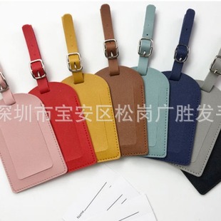 Luggage Tag Suitcase Luggage Tag Trolley Case Leather Simple Tag Accessories Anti-lost Leather
