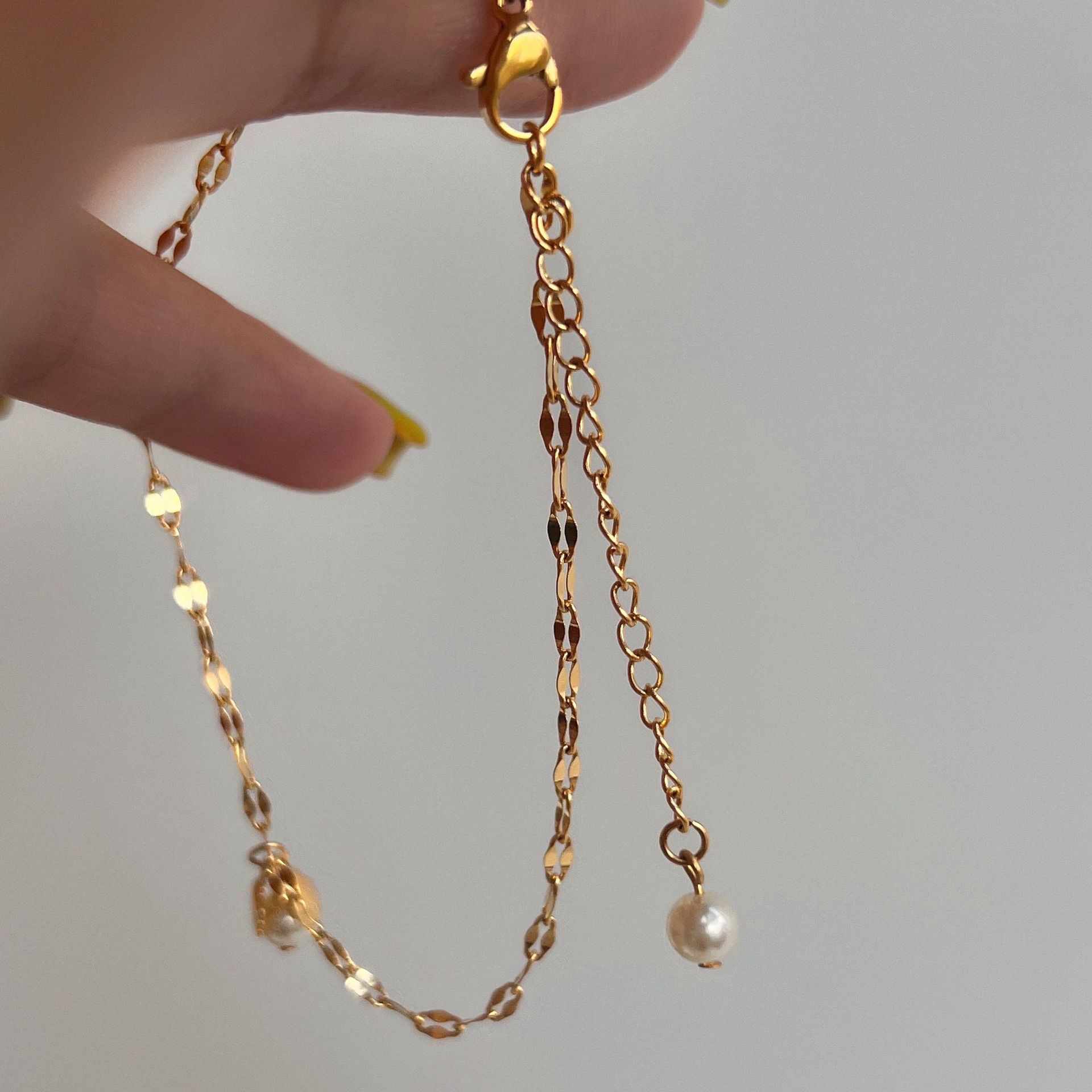 6g Weight Anklet Classification 1 Piece Quantity Holiday, Daily Occasion 304 Stainless Steel Material Geometric Pattern Women's Gender Simple Style, Classic Style Style Wholesale Jewelry Simple Style Classic Style Geometric 304 Stainless Steel Anklet 5
