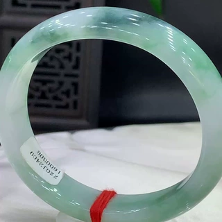 缅甸天然翡翠手镯正圈圆条贵妃A货飘花春彩紫罗兰阳绿手镯玉手镯
