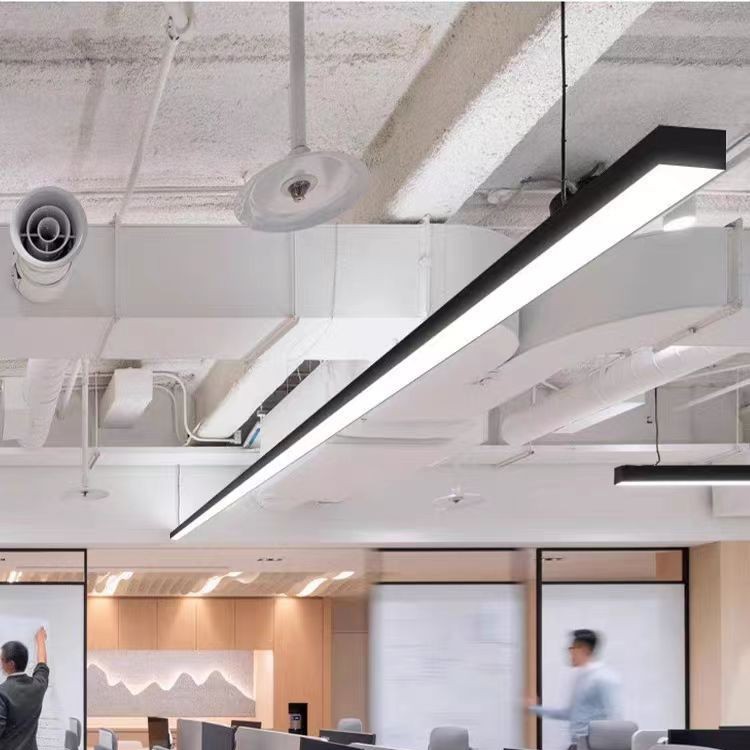 Lámpara de banda especial de empalme sin costura LED cuadrante para sala de conferencias de banda de techo de oficina de supermercado lámpara de oficina comercial