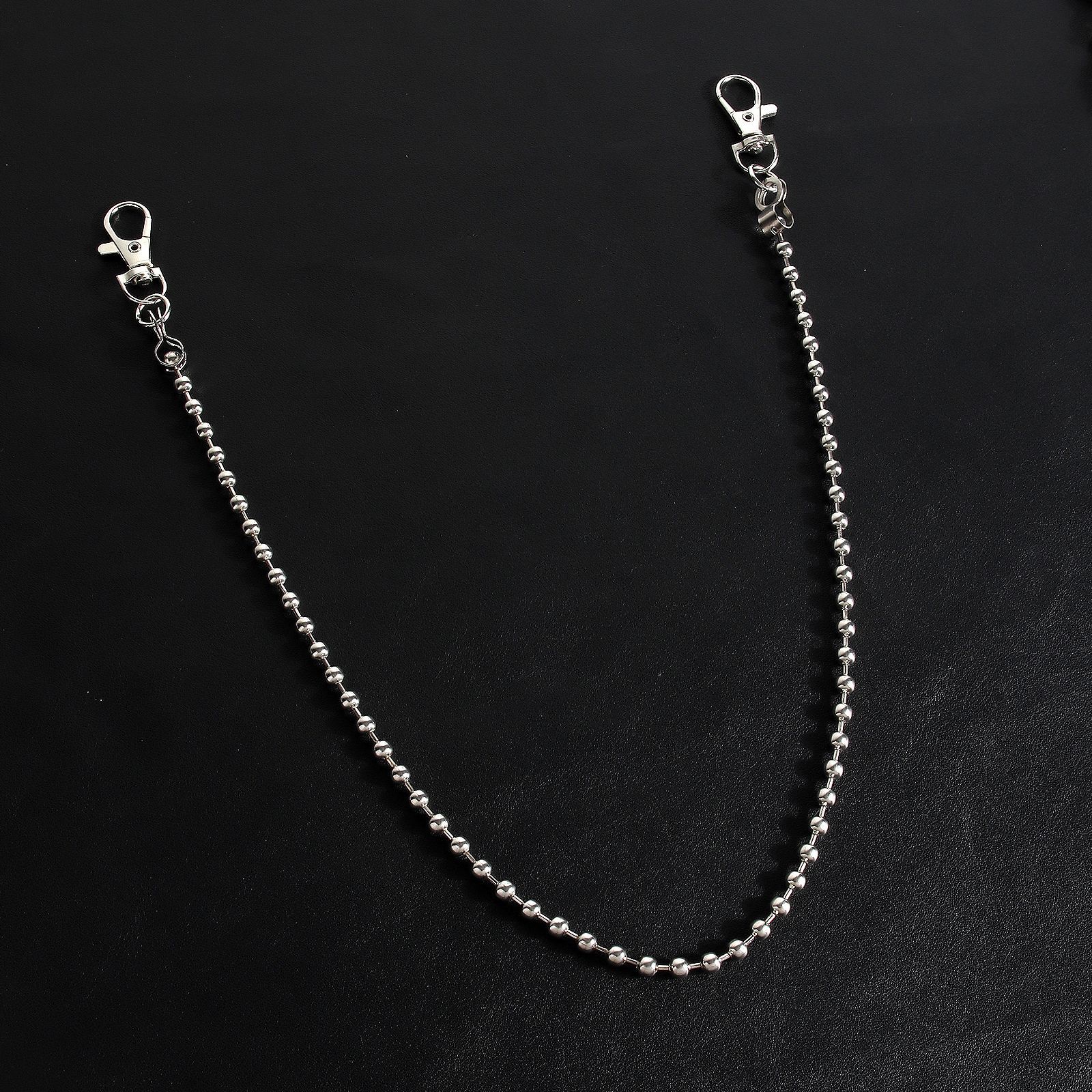 Metal Single Loop Geometric Bead Men's Pants Chain Waist Accessory Hip Hop Personality Jewelry_voghion.com