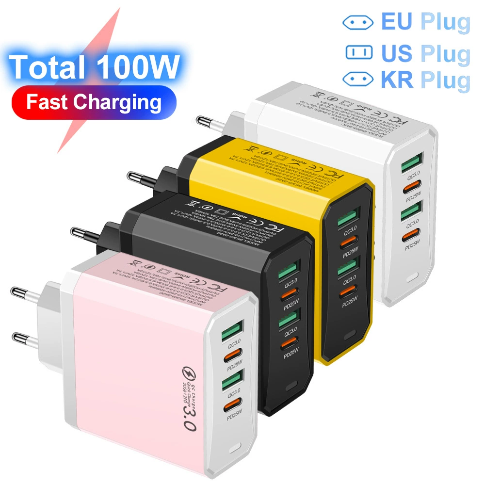 Мобильный телефон, зарядка, планшетная вилка, 100W