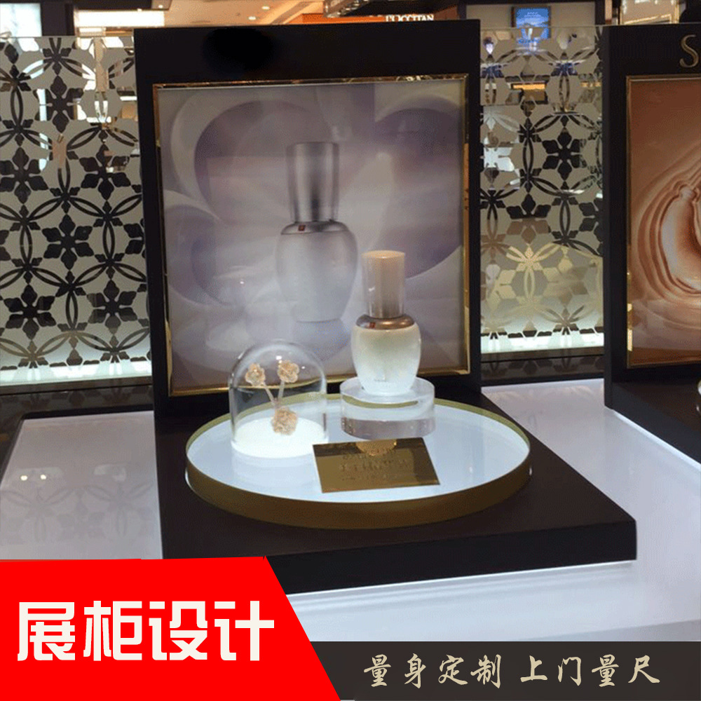 0127彩妆展示柜商场定制化妆品展柜亚克力面板展架