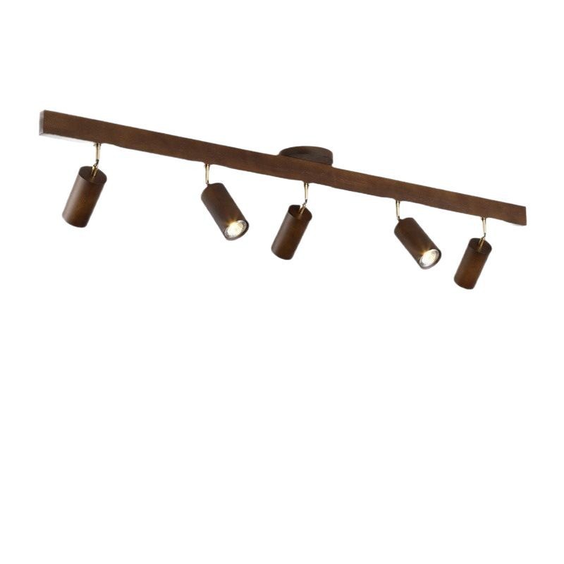 新中国式客間には主灯がありません。胡桃木明装背景壁軌道灯寝室フードルーム廊下照明