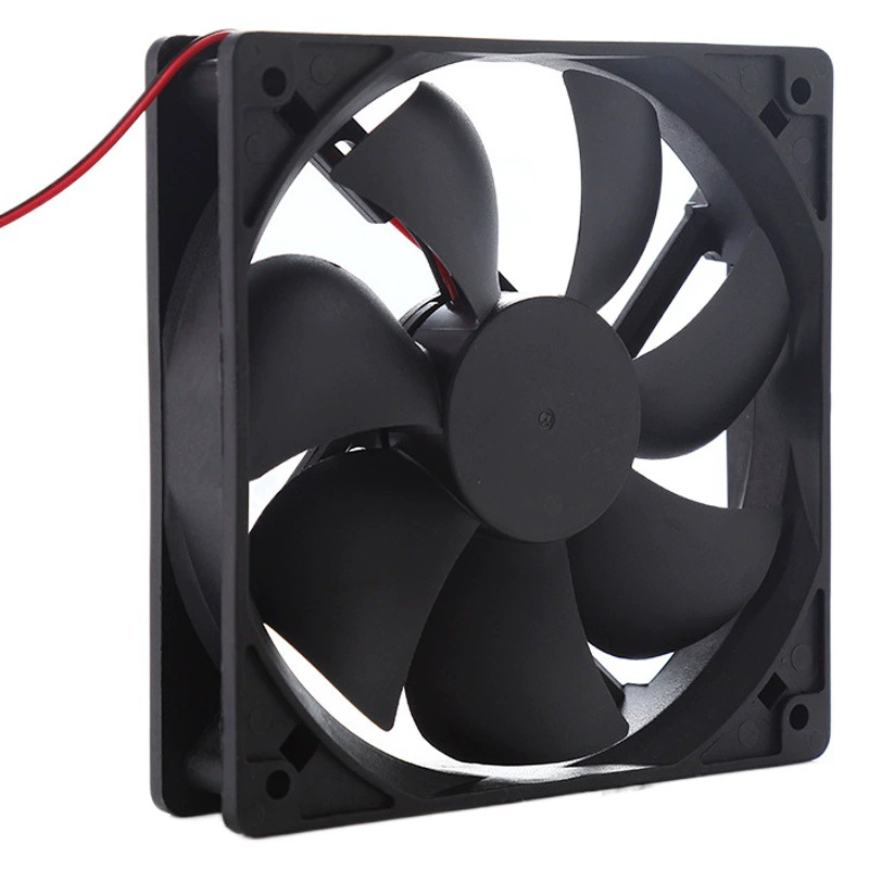 12025 Вентилятор охлаждения постоянного тока 12 В с большим объемом воздуха, высокоскоростной радиатор шкафа, промышленный бесшумный вентилятор