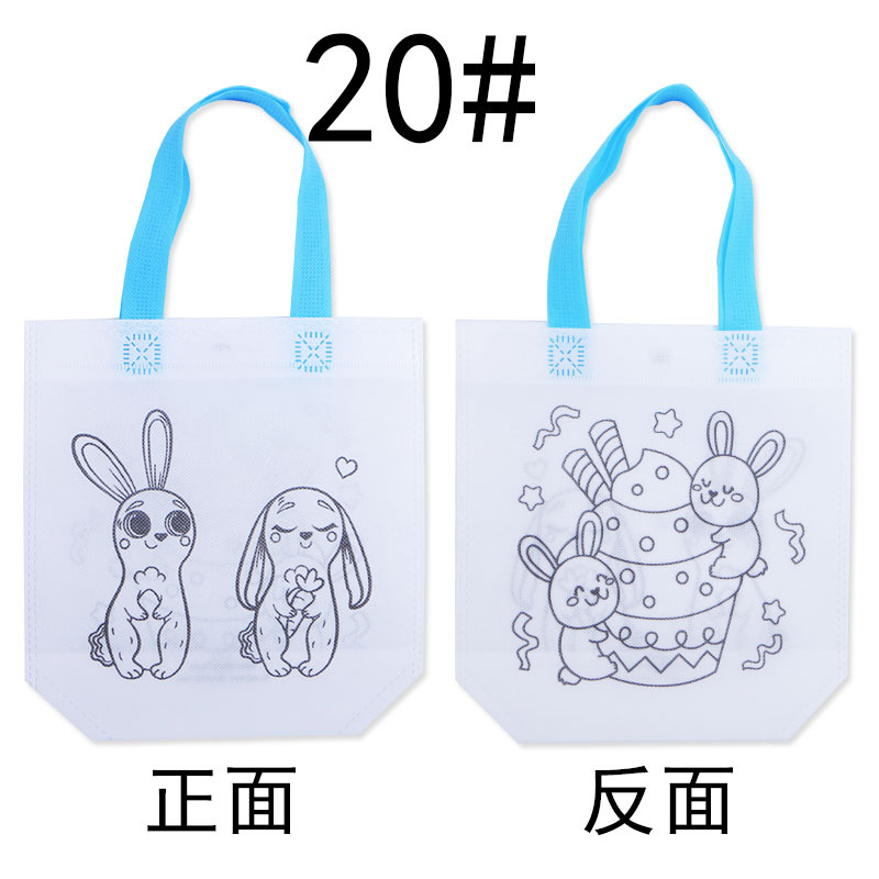 Bolsa de fiesta infantil para colorear – bolsa de regalo de tela no tejida con diseño de graffiti DIY