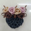 Summer elegant fashionable hair mesh, hair accessory, hairgrip, flowered, Japanese and Korean, 2023