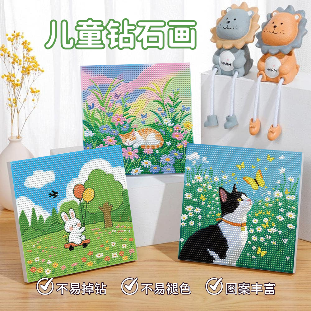 ins亚马逊爆款精美风景画钻石画手工diy砖石贴画客厅装饰挂画批发