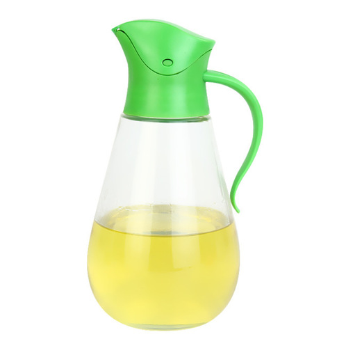 Large-capacity Minggao oil pot without oil leakage, automatic opening and dust-proof oil bottle, glass dust-proof and leak-proof soy sauce and vinegar bottle