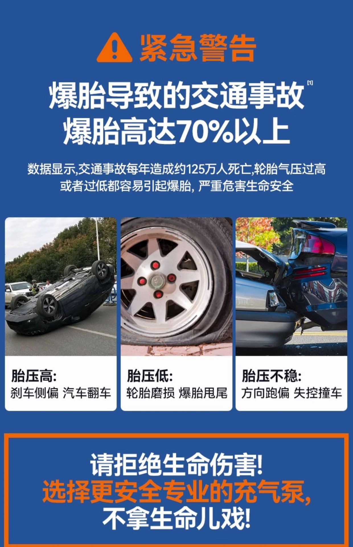 Car Wireless Air Pump, Portable Air Pump for Cars, Electric Car Tire High-Pressure Inflator, Inflator