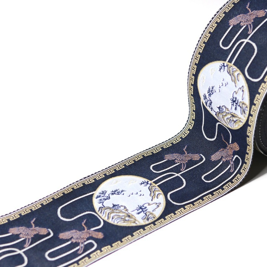 12cm de ancho de alta precisión de la cinta de La Grúa nube Patrón nuevo Chino corredor de mesa cama cortina sofá cojín palo de rosa muebles chaleco falda