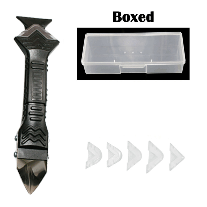 박스형 8 종 세트 (투명 3 in 1 메탈 스크레이퍼 6 소프트 헤드 1 롱 박스)