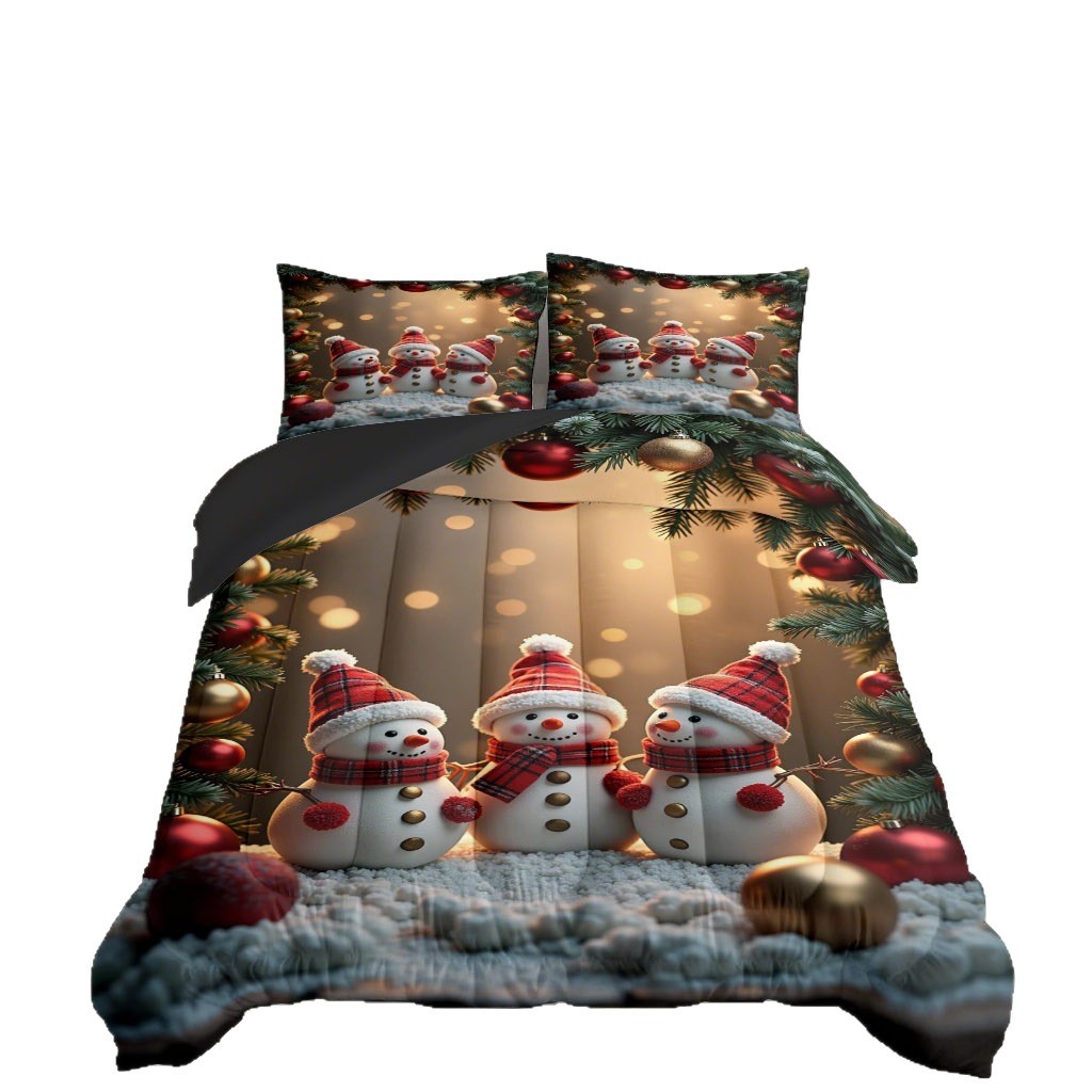 TEMU / JIT nuevo producto de impresión digital 3D de Navidad 180gms fuente de fabricantes de edredones
