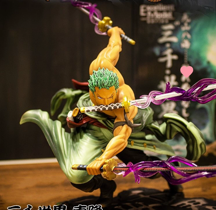 Фигурка Зоро «Три тысячи миров» One Piece, периферийный товар, стиль трёх мечей, Соломенная шляпа Луффи, аниме модель 2D