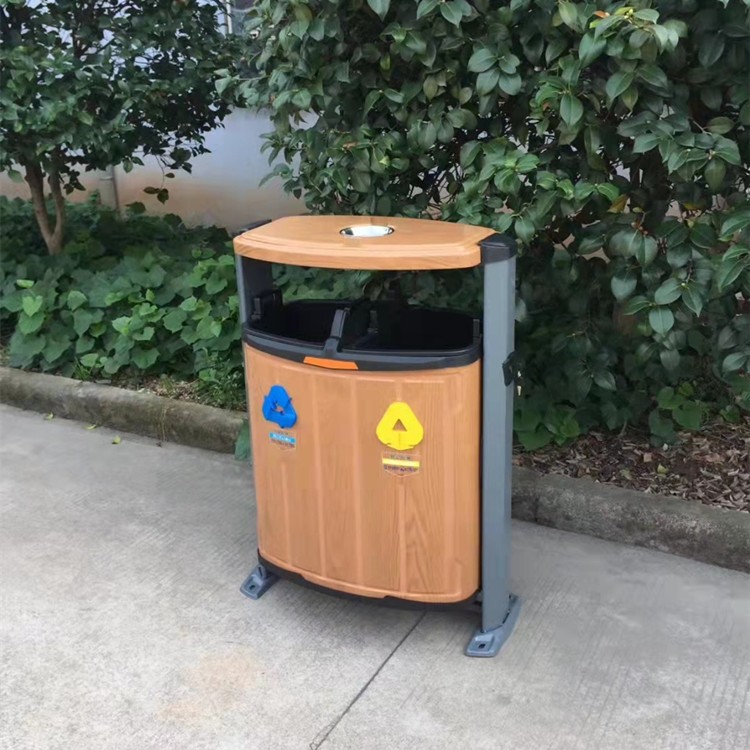 镀锌板垃圾桶户外环保垃圾桶果皮箱双分类垃圾箱超市道路大垃圾箱