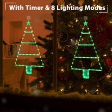 跨境新款三角圣诞树灯电池款LED灯圣诞节装饰串挂灯彩灯爬楼梯灯