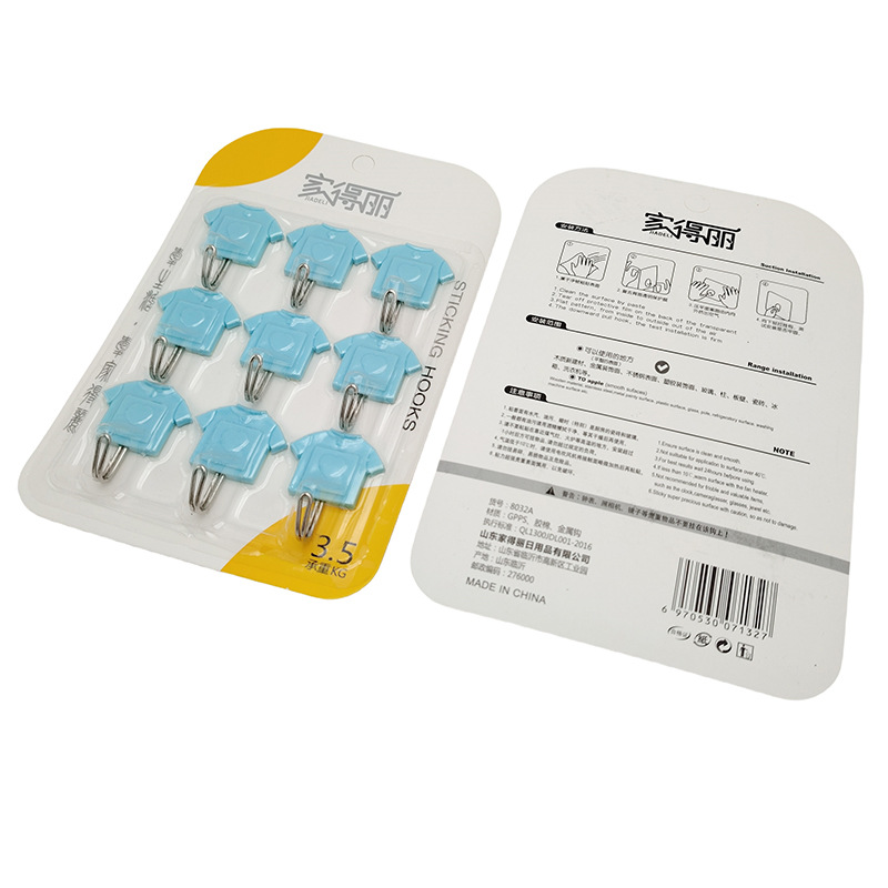 L4114 nueve ropa pequeña mezclada gancho adhesivo super fuerte gancho adhesivo sin perforación sin marca 3 dólares tienda al por mayor