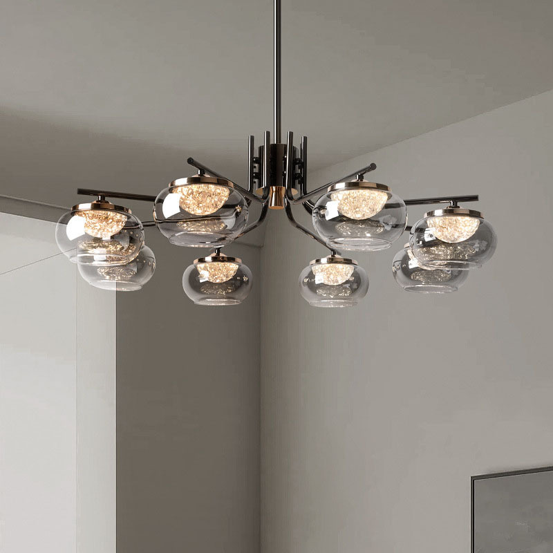 Comedor sala de estar minimalista atmósfera nórdica minimalista moderna lujosa lámpara de lujo diseñador lámpara de cama lámpara principal