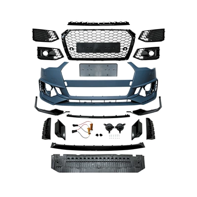 Suitable for Audi A5 models from 2012 to 2016, this RS5-style body kit includes front and rear bumpers, a center grille, and a front bumper (Big Surrounded) - old-to-new-12-16-rs5-front-bumper-grille