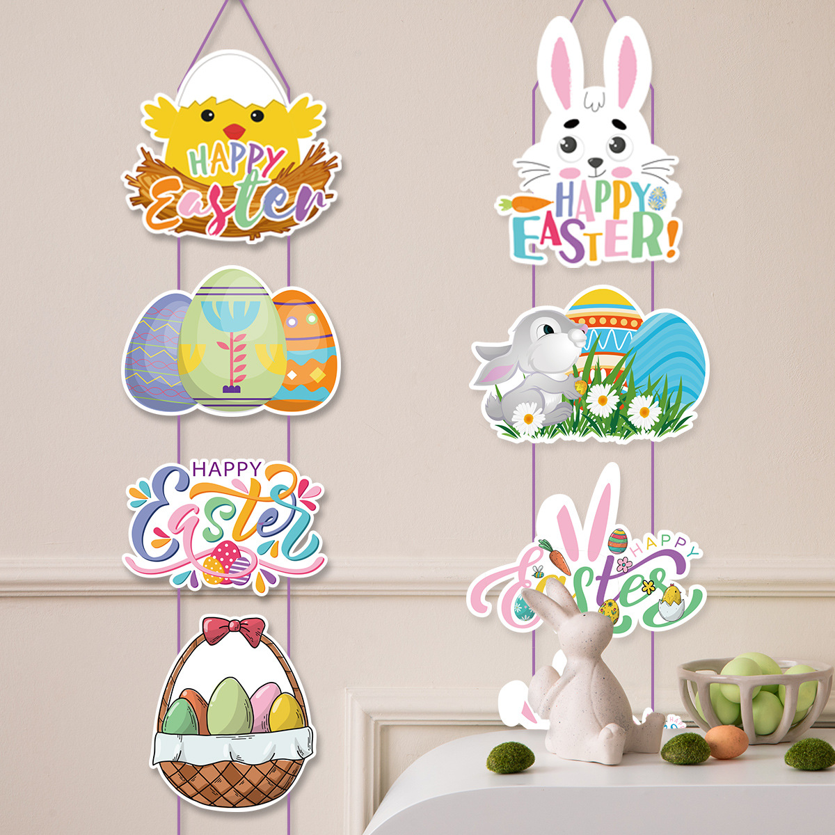 Easter Cartoon Style Animal Paper Party Festival Decorative Props display picture 3