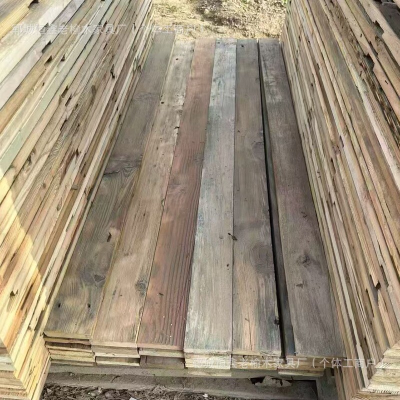 Old Elm Wood Panels, Weathered Old Door Panels, Stair Treads, Homestay and Tavern Decoration Boards, Vintage Solid Wood Planks